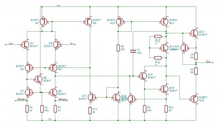 The TT741: a discrete plug-in 741 replacement | Tiny Transistors